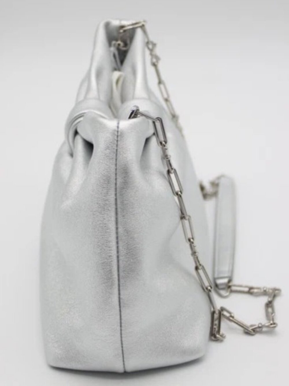 Dior or Small Dior Bow Bag Laminated Lambskin - Silver - Picture 3 of 16